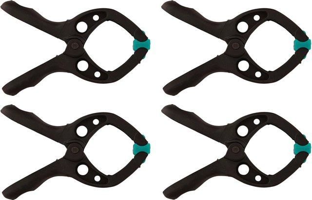 Wolfcraft Federzwingen Microfix S in Schwarz, 4 Stück - Bild 1