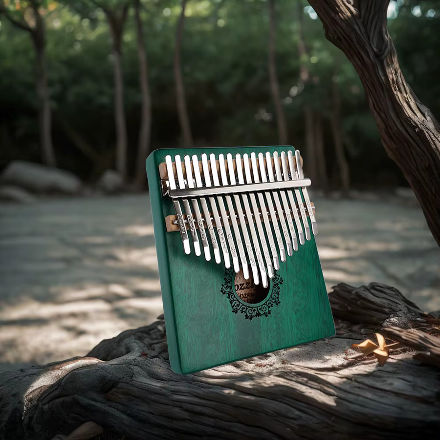 DOZZLY Kalimba Daumenklavier, 17 Tasten, Holz-Fingerklavier mit Hammer - Bild 4