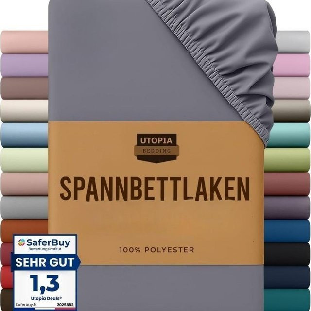 Wasserdichtes und atmungsaktives Spannbetttuch von A Life Houseware in Grau, ideal bei starkem Schwitzen oder Inkontinenz, B/T: 220 x 200 cm, Höhe: 30 cm - Bild 1