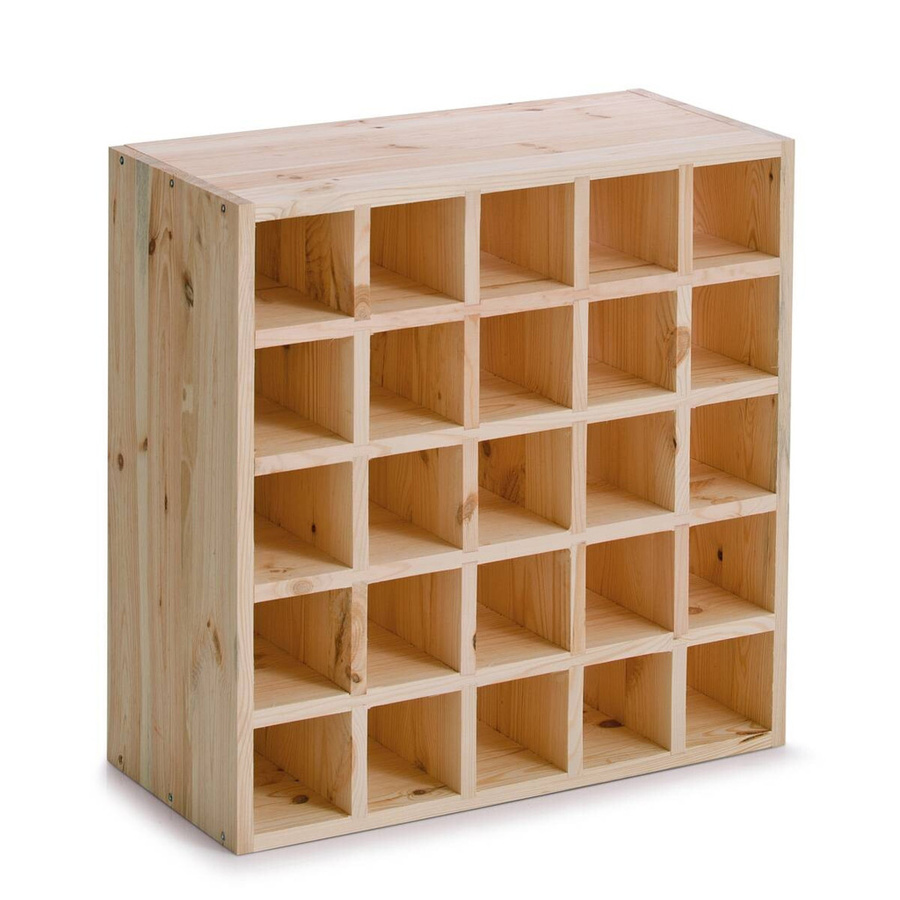 Zeller Weinregal aus Kiefernholz in Natur Braun für 25 Flaschen B/H/T: 25 x 52 x 52 cm - Bild 2
