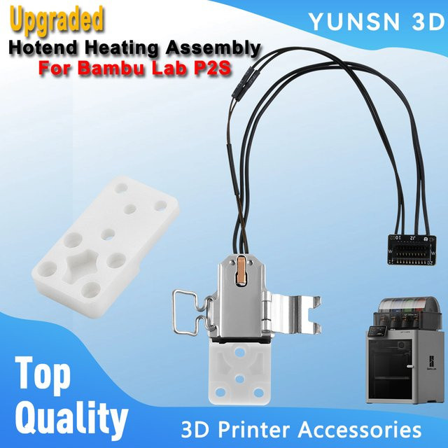 Bambu Lab P2S Verbesserte Hotend-Heizbaugruppe mit Zirkonoxid-Keramik Wärmeisolierblock und Montageteilen - Bild 1