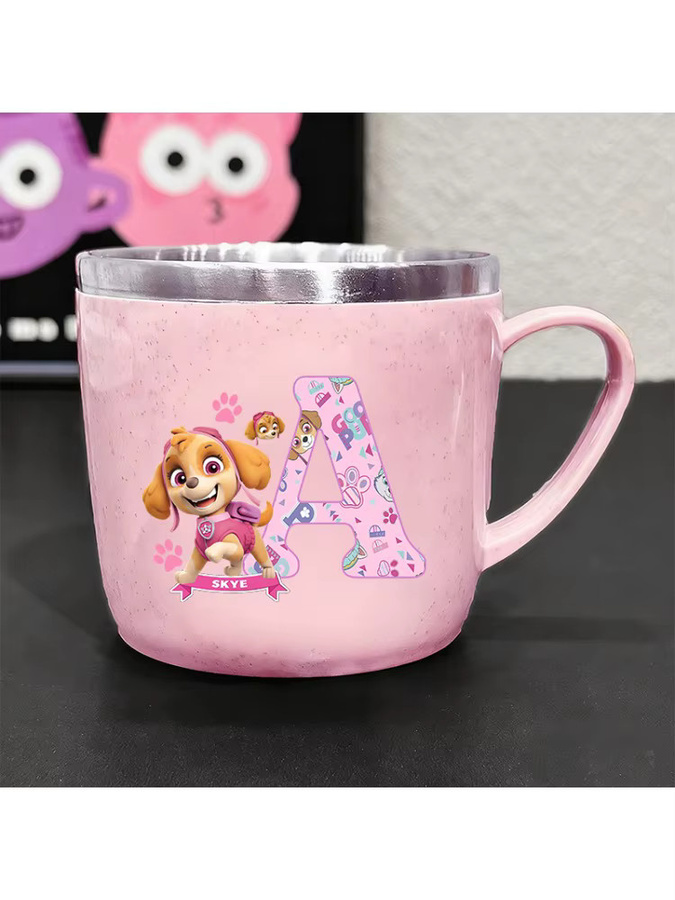 TAKARA TOMY PAW Patrol Trinkbecher aus Edelstahl in Rosa mit Griff - Bild 2