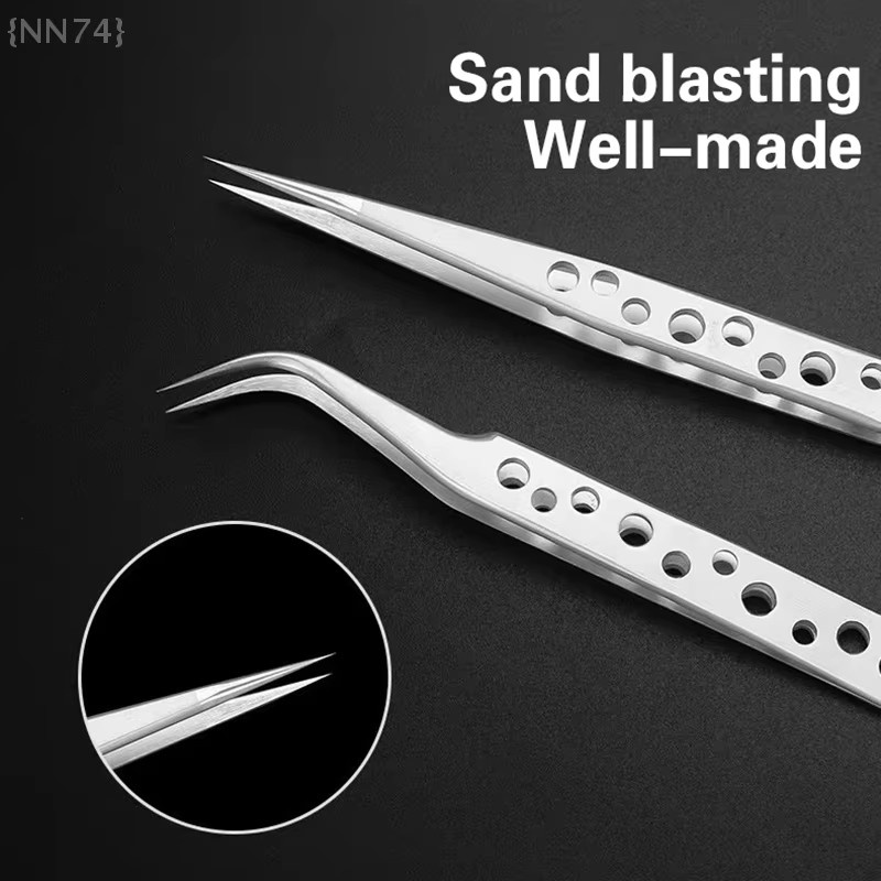 JETTING 2-teiliges antistatisches Pinzetten-Set aus Edelstahl mit gerader und gebogener Spitze für industrielle Präzisionsreparaturen - Bild 2