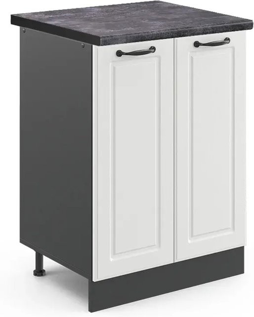 Vicco Küchenunterschrank R-Line Landhaus Weiß und Anthrazit B/T/H: 60 x 60 x 81,6 cm - Bild 1