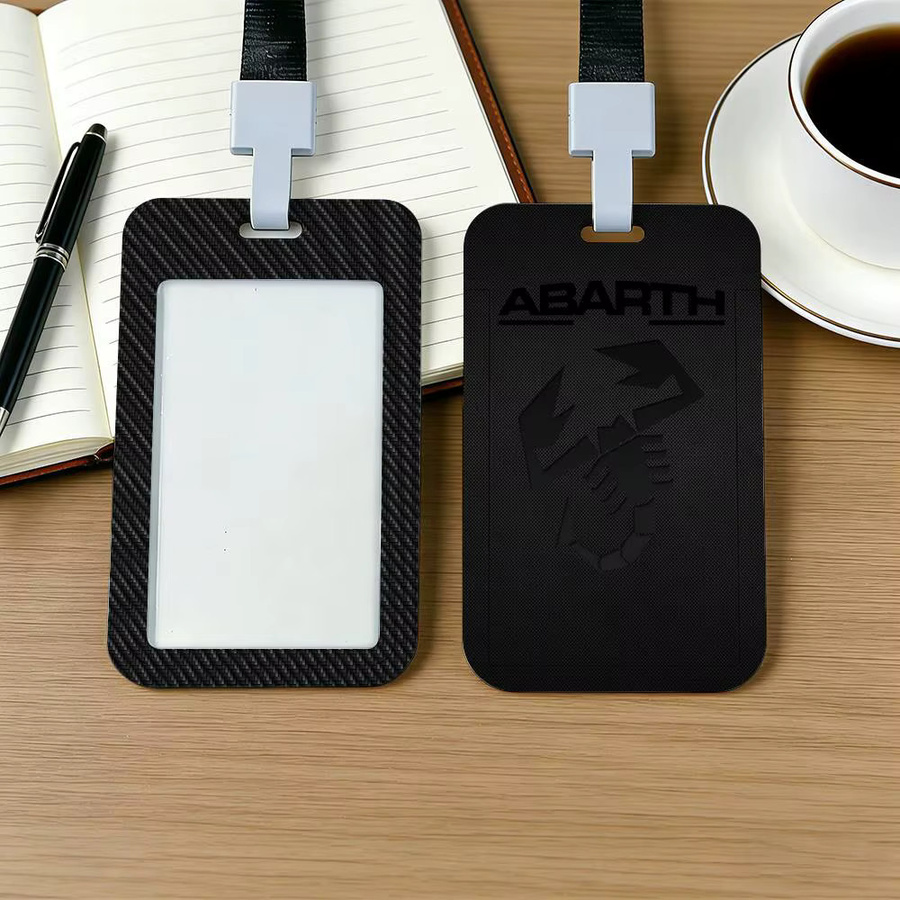 A-Abarth Halsband-Lanyard mit Kartenhalter, ID-Bus-Kartenhülle, Unisex - Bild 2