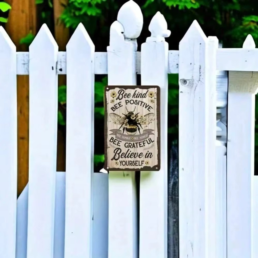 BeeInspire Bee Kind Metallschild Wanddekoration für Garten und Zuhause, B: 20,3 cm, H: 30,5 cm - Bild 2