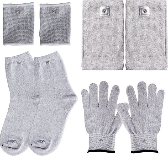 SANPKON Elektrodenmassagegerät, EMS Muskelstimulator, Silberfaserhandschuhe - Bild 1