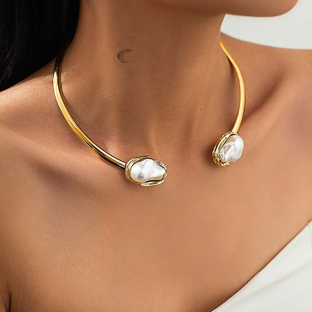 Choker Halskette Gold, Wassertropfen, Damen, Mädchen, Brown - Bild 1