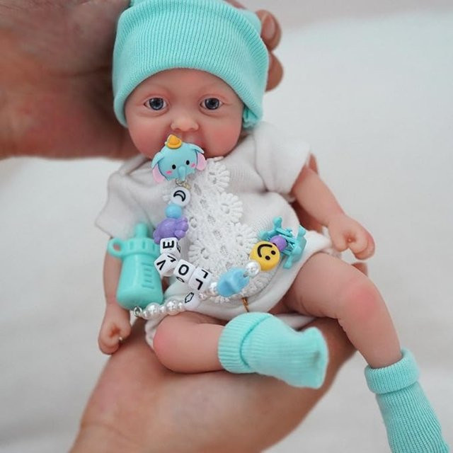 Miaio Mini-Reborn-Puppe, Ganzkörper-Silikon-Babys, Bunt / Mehrfarbig - Bild 1