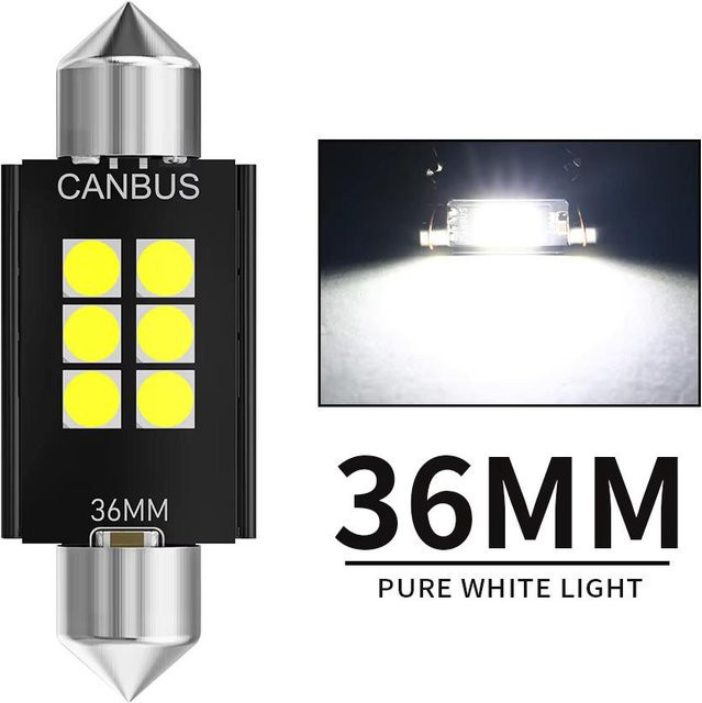 Yiran toy 1 C5W Soffitten-LED-Lampe Canbus 30306SMD Weiß 6500K 600LM für Auto Innenraum Kuppel Karten Kofferraum und Kennzeichenleuchten - Bild 1