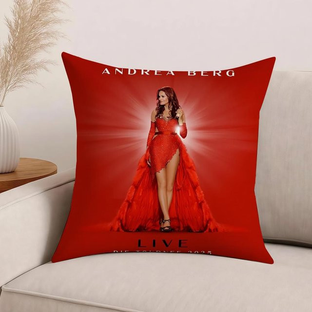 Panika Chen Kissenbezug Andrea Berg aus Kurzplüsch, Dekorative Kissenhülle für Sofa, Auto oder Schlafzimmer, B/B: 18 x 18 cm, Mehrfarbig - Bild 1