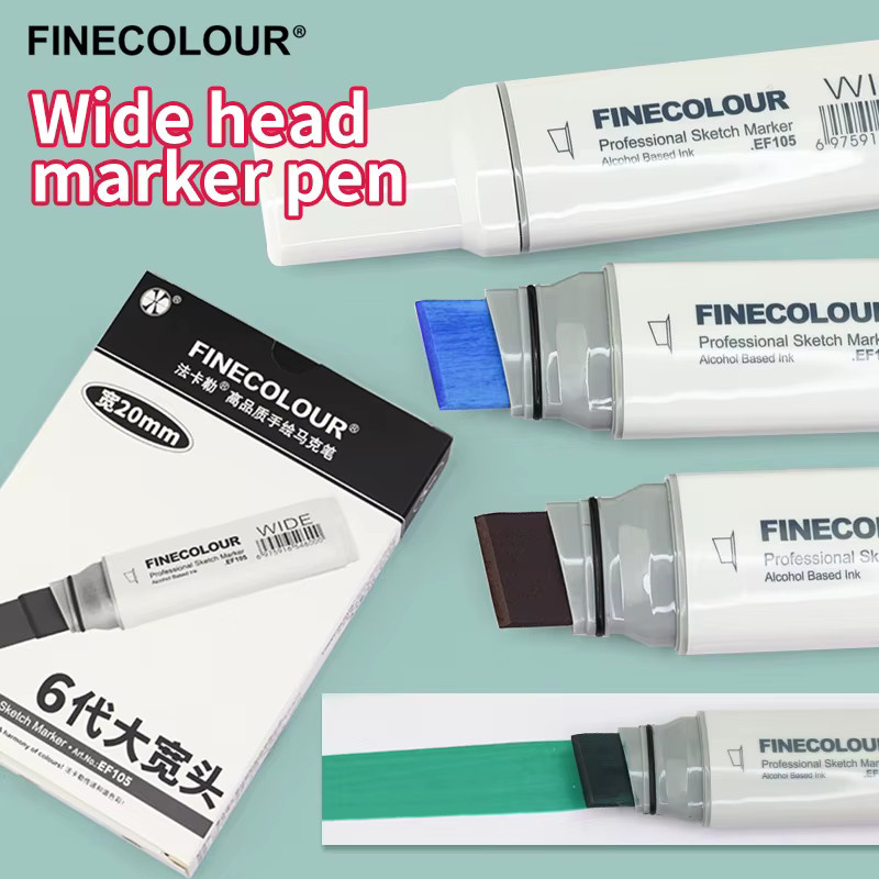 Finecolour Alkohol Marker für Kunst und Design, Breite: 20 mm, Farbe: Grün, Permanent - Bild 2