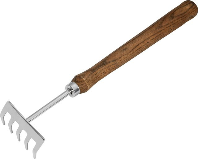 LUX-TOOLS Gartenrechen für Hochbeete aus Stahl und Holz in Braun - Bild 1