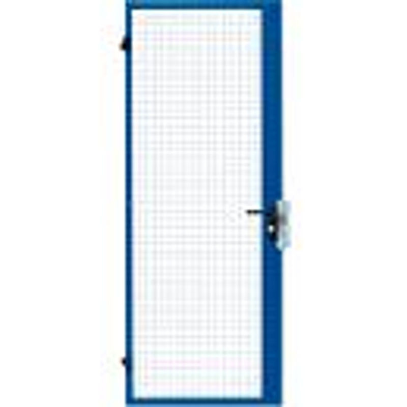 SSI Schäfer Einflügeltür für Gittertrennsystem mit Panikschloss, blau, B: 85 cm, H: 207 cm - Bild 3