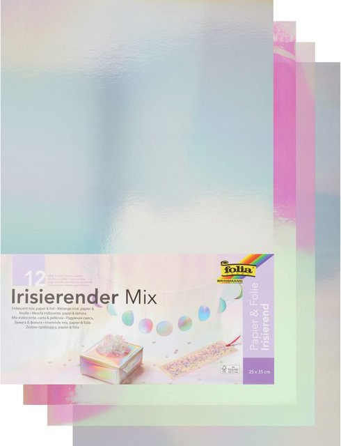 Irisierender Papier- und Folienmix in Multicolor - Bild 1