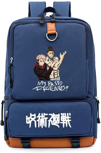 3-teiliges Schulrucksack-Set in Blau aus Oxford-Stoff mit großem Fassungsvermögen inklusive Federmäppchen und Schultergurt - Bild 1
