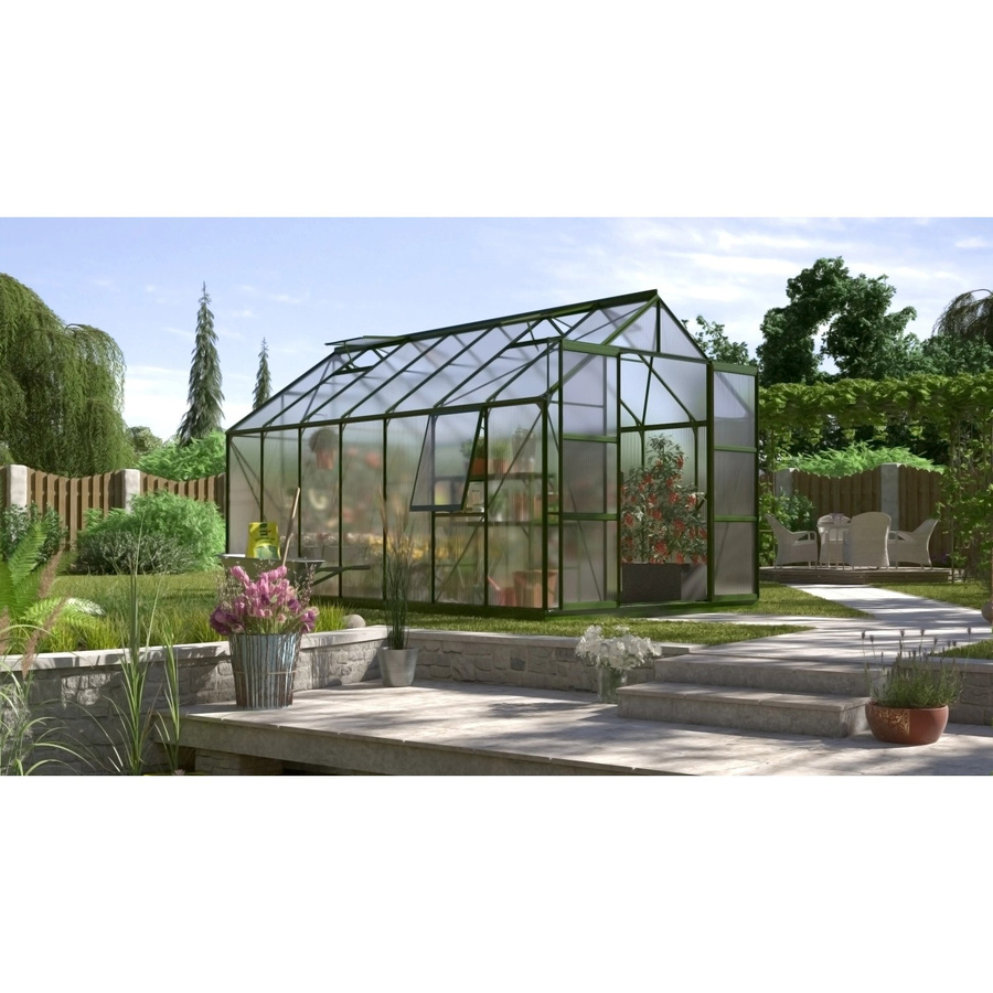 Vitavia Gewächshaus Jupiter 11500 in Smaragdgrün mit Polycarbonat-Platten und Aluminiumrahmen, 11,5 m² - Bild 5
