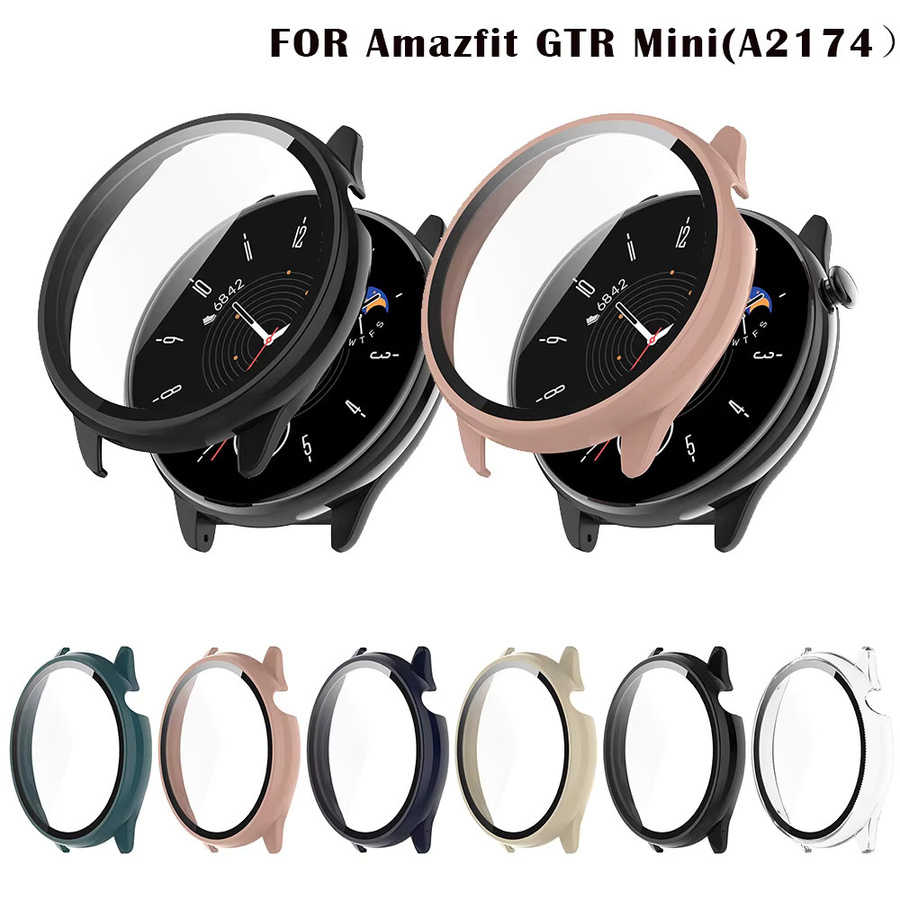 Huami Amazfit GTR Mini Schutzhülle mit gehärtetem Glas, Schwarz, Unisex - Bild 1