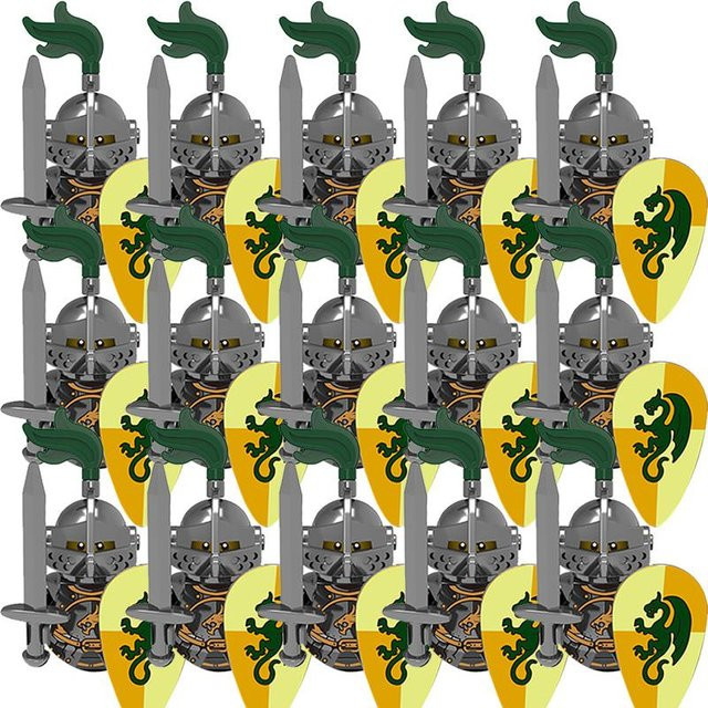 ZMM TOYS Grüner Drachenritter Mittelalter Drachen Baustein Modell ab 7-12 Jahren - Bild 1