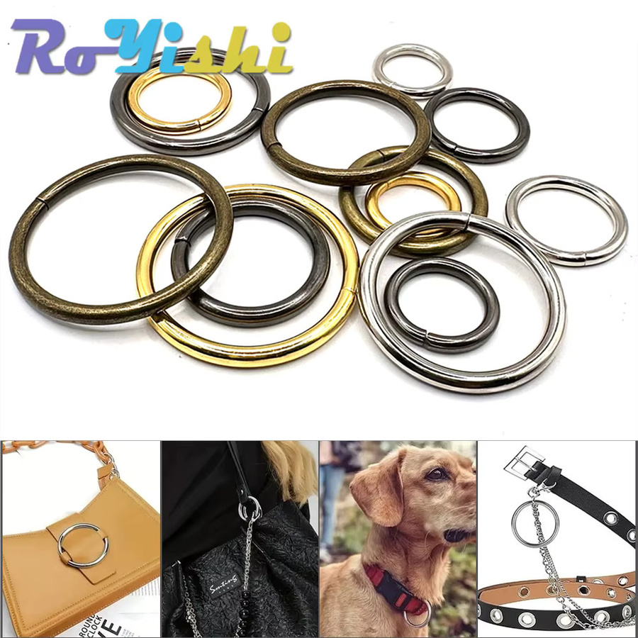 10 Stück RoYishi Metall O-Ring Schnallen in Schwarz für Hundehalsbänder, Gurtbänder und Taschen als Hardware Zubehör - Bild 4