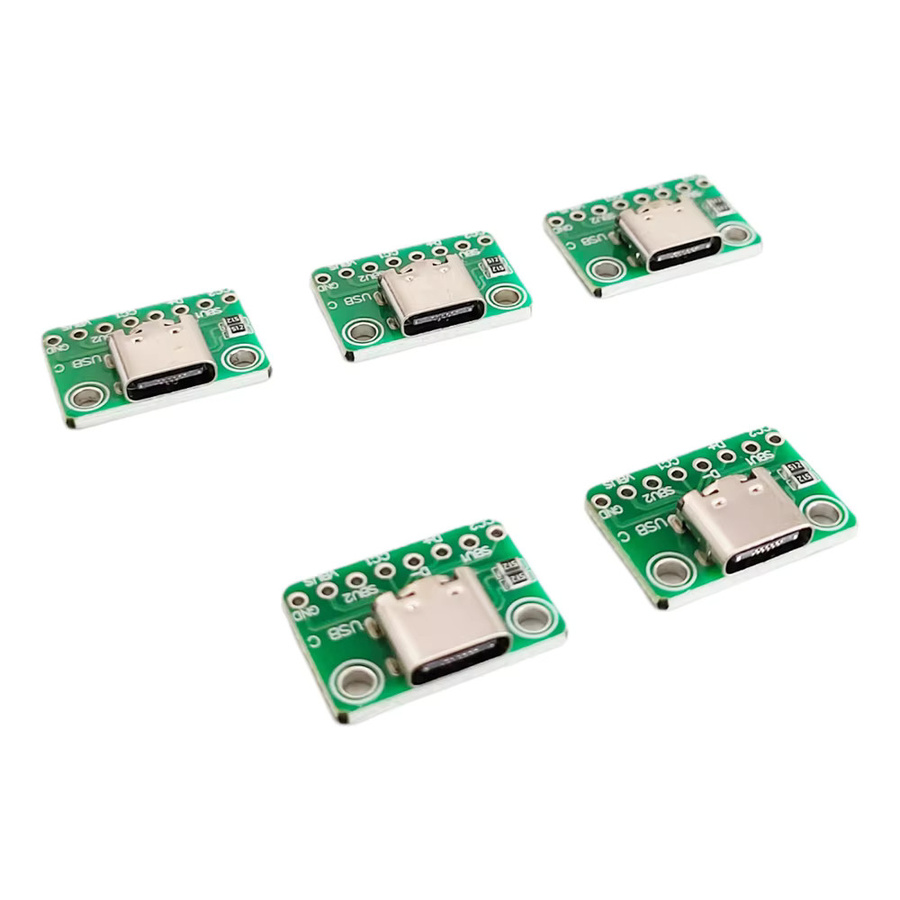 USB Typ-C Adapterplatine Dual Widerstand 5,1 kOhm 16Pin auf 8Pin in Grün - Bild 2