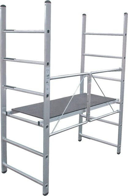 Krause Corda Klappgerüst aus Aluminium in Silber mit einer Arbeitshöhe von 2,9 m - Bild 1