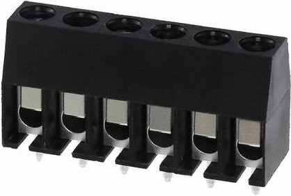Molex Printklemme 395430006 mit 6 Polen in Schwarz mit Schraubanschluss - Bild 1