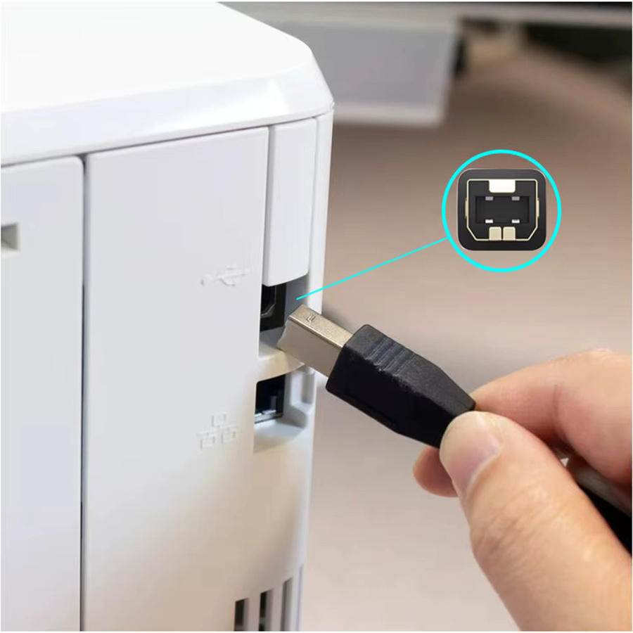 HDmatters USB 2.0 Druckerkabel A-auf-B-Stecker in Schwarz, Länge: 5 m - Bild 3
