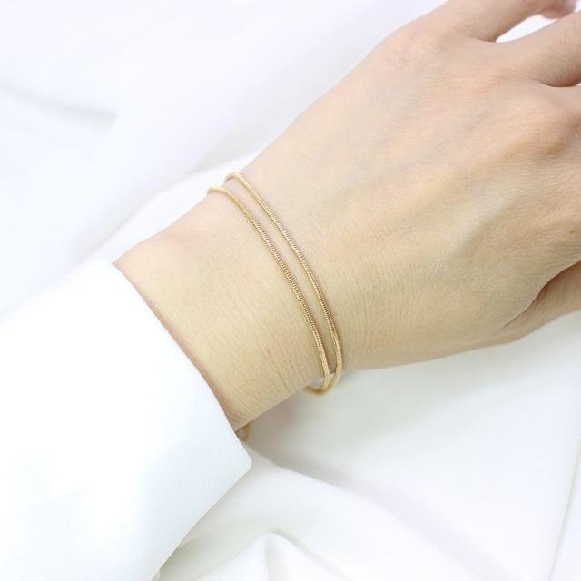 Armband Vergoldet, Schlange Kette, Gold, Damen - Bild 1