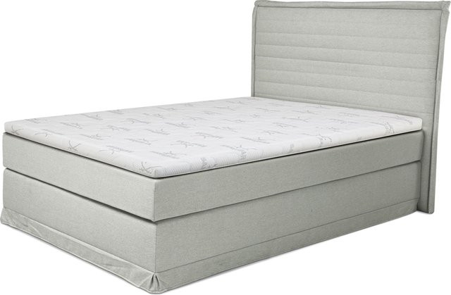 Boxspringbett SANSIBAR Langeoog in Grau mit Stoffbezug und Bonell-Federkern, B/T: 160 x 200 cm - Bild 1