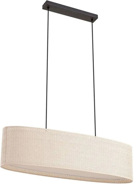 Lindby Pendelleuchte Soula 2-flammig in Creme im Landhaus Vintage Stil mit E27 Fassung - Bild 1