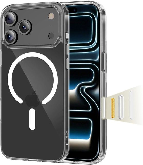 Tech-Protect Flexair Hybrid CC MagSafe Hülle für Apple iPhone 17 Pro Max, Transparent - Bild 1