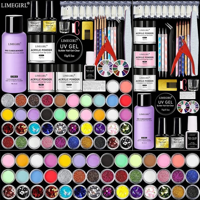 Limegirl Acryl Set, Nagelpulver und Monomer, Glänzend, Unisex - Bild 1