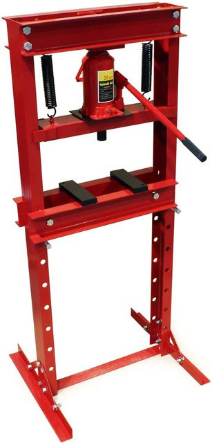 Wiltec Hydraulikpresse 20T Werkstattpresse in Rot aus Stahl mit 500 mm Hub - Bild 1