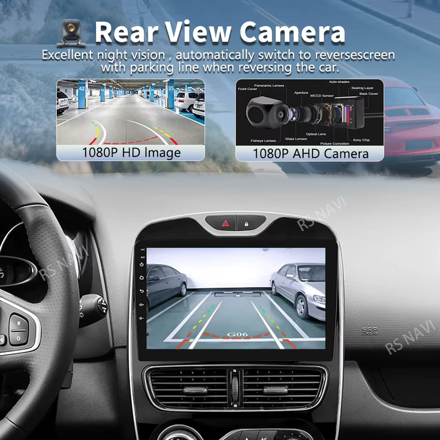 RSNAVI Android 16 Autoradio für Renault Clio 4 BH98 KH98 (2012-2016) mit 2K QLED Display, GPS, AI Sprachsteuerung und CarPlay in Schwarz - Bild 2
