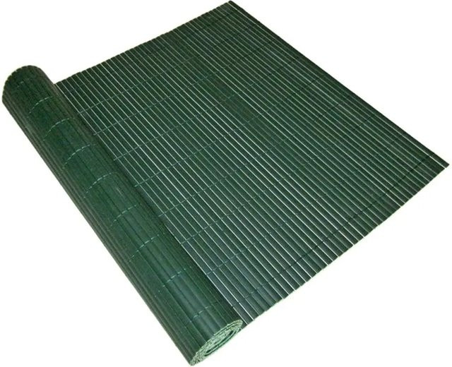 DELUKE Sichtschutzmatte ELMA aus PVC in Grün, wetterfester Kunststoff für Balkon und Windschutz, Breite: 90 cm, Länge: 500 cm - Bild 1
