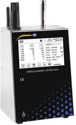 PCE Instruments Partikelzähler PCE-PQC 35EU in Schwarz mit Messbereich 0,3 bis 25µm, CO2 0 bis 5000 ppm und PID 0 bis 50 ppm - Bild 1