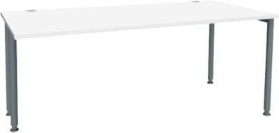 Schäfer Shop Genius Schreibtisch MODENA FLEX, einseitig verkürzt, Farbe: weiß/anthrazit, Breite: 180 cm - Bild 1