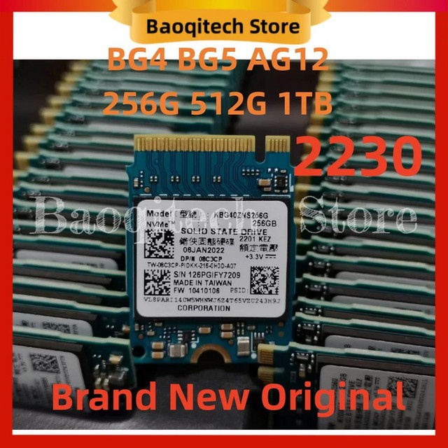 Toshiba Kioxia BG4 BG5 BG6 NVMe M.2 SSD 2230 PCIe Gen 4x4 für Steam Deck - Bild 1