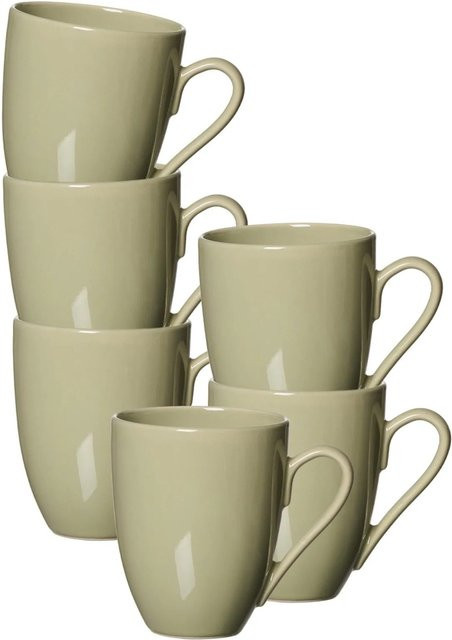 Ritzenhoff & Breker Kaffeebecher Cecina aus Keramik 6er Set Grün 320 ml - Bild 1