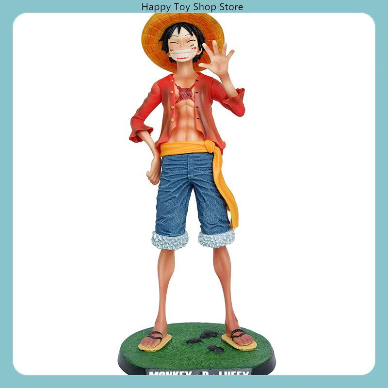 Bandai One Piece Ruffy Anime-Figur in stehender Pose mit lächelndem Gesicht als Desktop-Dekoration - Bild 2