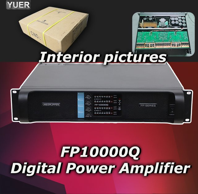 Yuer FP10000Q 4-Kanal-Leistungsverstärker mit 2500 W für Subwoofer und Line-Array-Lautsprecher in Schwarz - Bild 1