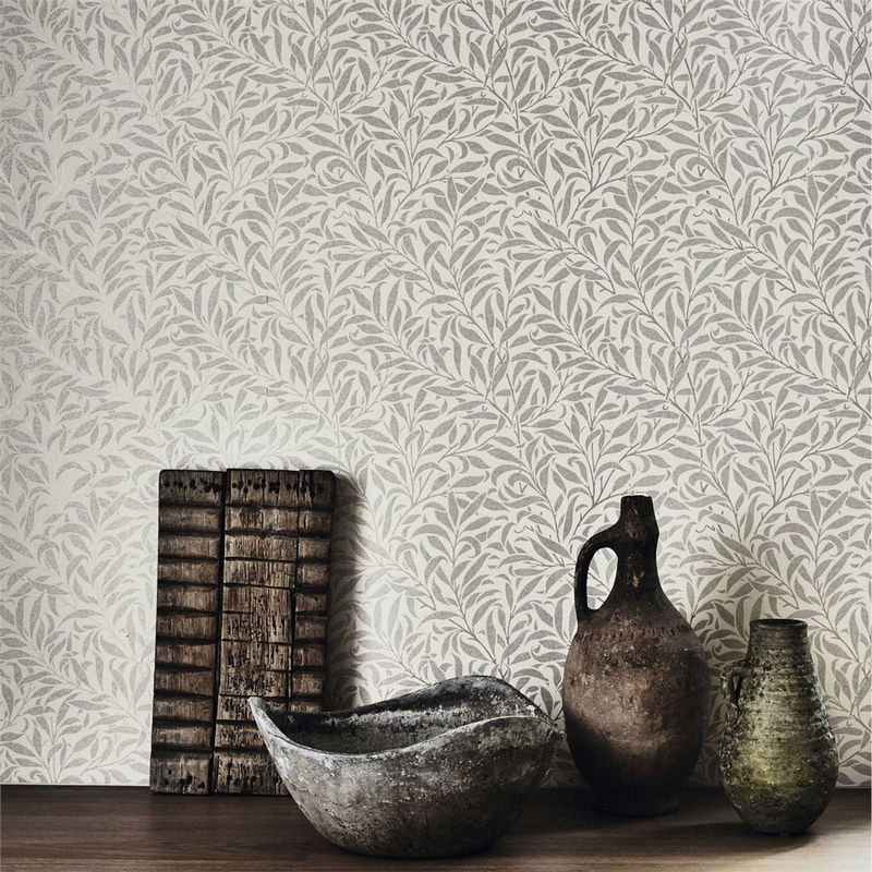 Morris & Co. Tapete Pure Willow Bough in Ecru/Silver mit floralem Art Nouveau Design und botanischem Muster - Bild 2