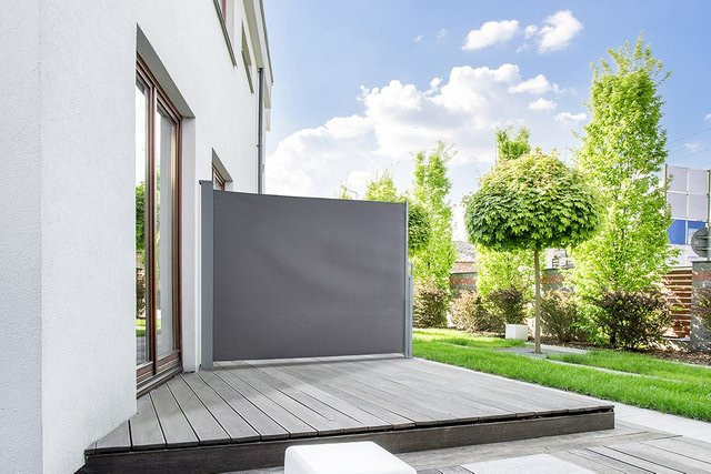 Seitenmarkise Hecht START 2.0 aus Polyestergewebe in Anthrazit, B: 300 cm, H: 160 cm - Bild 1