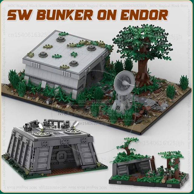 MOCBUILDING Star Wars SW Bunker auf Endor Tatooine Bausteine Modell - Bild 1