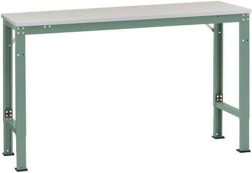 Manuflex AU8019.0001 Universal Arbeits-Anbautisch mit höhenverstellbarer PVC Dekorplatte in Grau und Grün, B: 100 cm, T: 80 cm, H: 72,2 - 102,2 cm - Bild 1