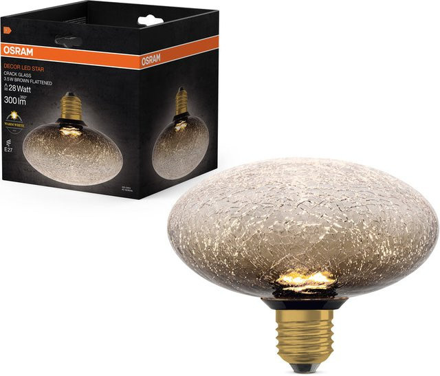 OSRAM DECOR LED-Lampe Krackelglas braun E27 Warmweiß - Bild 1