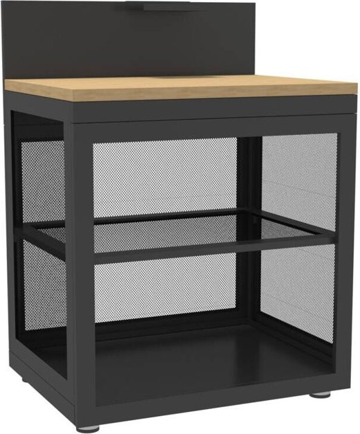 Modernes Küchenelement für die Außenküche aus Stahl in Anthrazit B/H/T: 60 x 110 x 80 cm - Bild 1