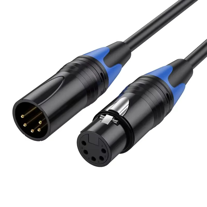 BSN XLR 5-Pin 5-Core Verbindungskabel Stecker auf Buchse in Schwarz für Audioverstärker, Mischpult und DMX Bühnenbeleuchtung - Bild 6
