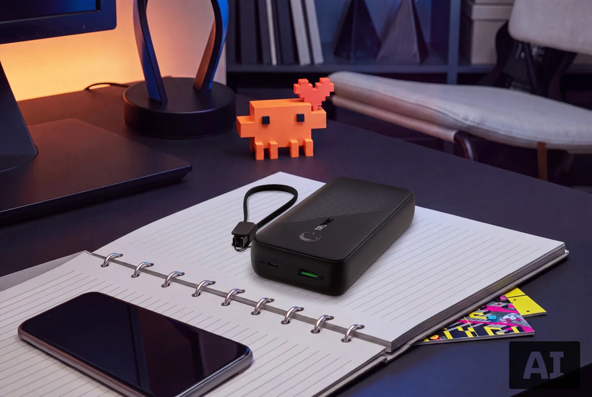 TRONIC Powerbank mit 20000 mAh und abnehmbaren USB-C sowie USB-A Kabeln in Schwarz - Bild 2